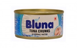 Bluna Tuna Chunks In Spring Water  Tin  180 grams